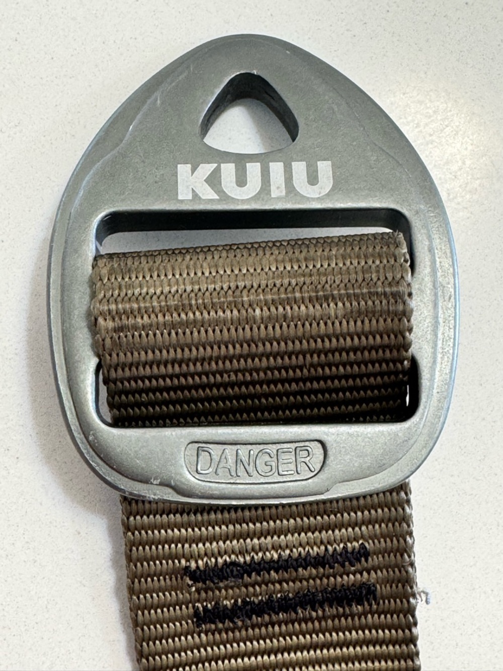 KUIU 28-32" Olive Brown Tactical Webbing Belt with Gray Buckle - Picture 2 of 5